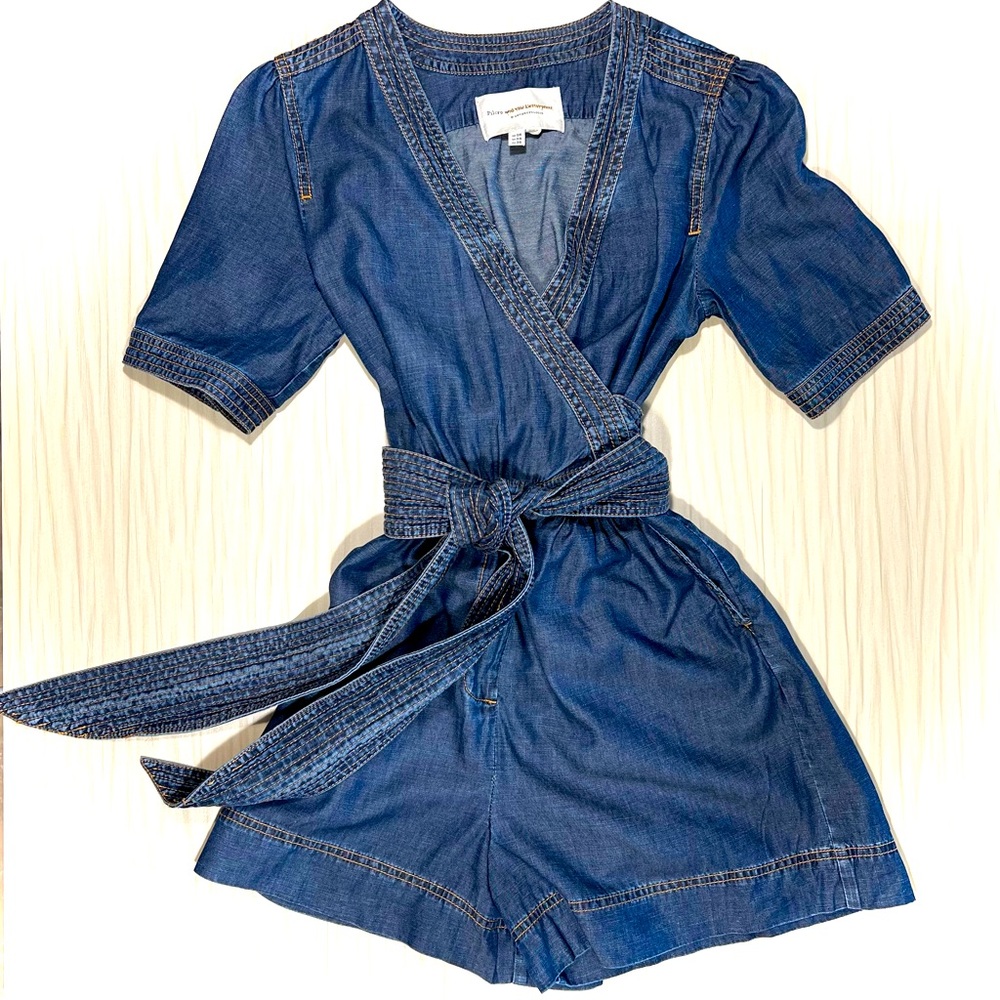 Anthropologie Denmi Wrap Romper 8